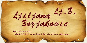 Ljiljana Božjaković vizit kartica